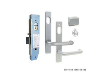Load image into Gallery viewer, Kaba Lock Kit 66 Stainless Steel Finish Handle - Parts flat lay