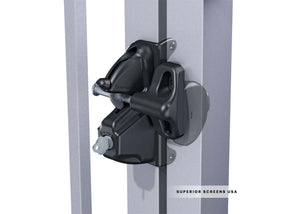Lokklatch Deluxe Latch Gate Lock in Black and Stainless Steel with External Access Key