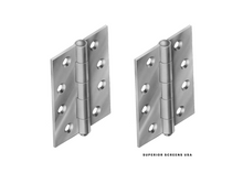 Load image into Gallery viewer, Stainless steel butt hinges for gate - front view illustrated