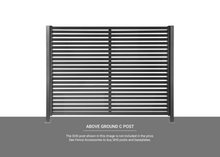 Load image into Gallery viewer, Australian Made COLORBOND® Steel Clik’n’Fit® System Slat Screen for Fencing and Privacy Screening with Above Ground Posts